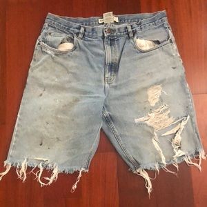 Men’s Jeans Shorts Women Will Love Faded Glory 36/30 Cut Offs